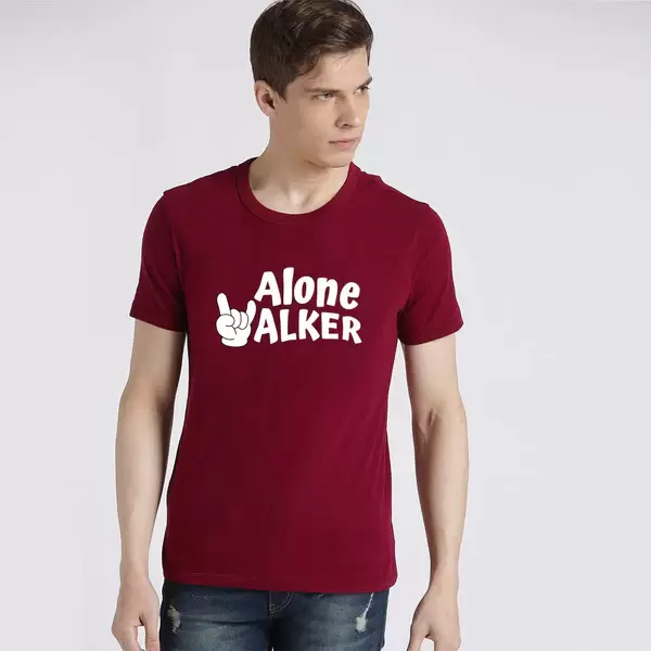 Alone Walker Men T-Shirt Maroon
