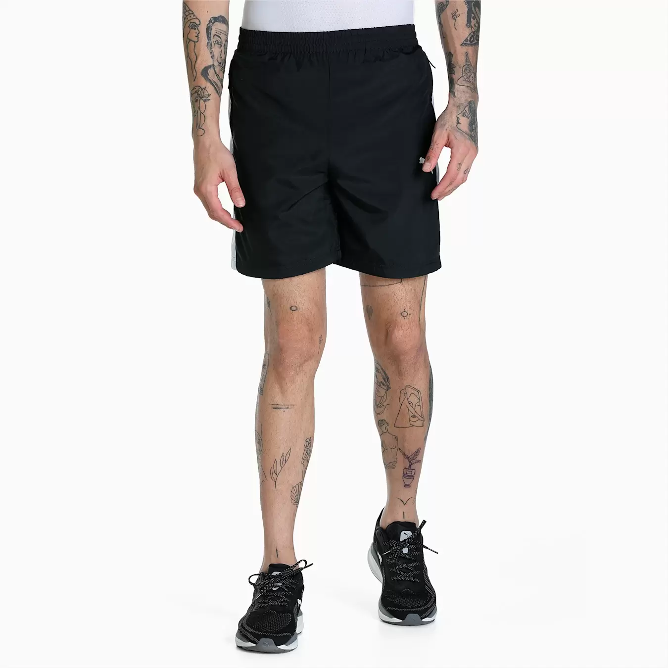 Zippered Woven Men's Shorts