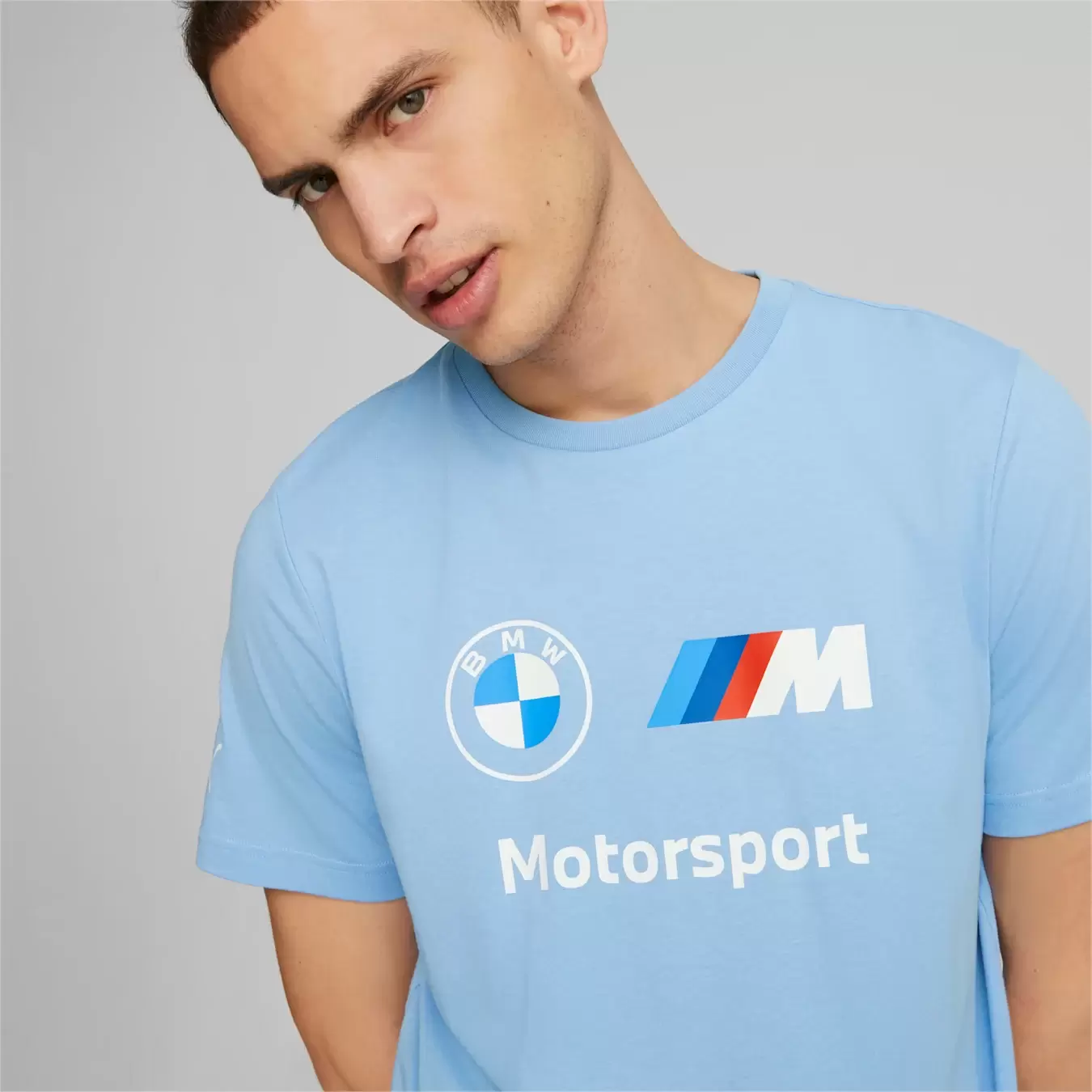 BMW M Motorsport Essential Logo Men's T-Shirt Blue