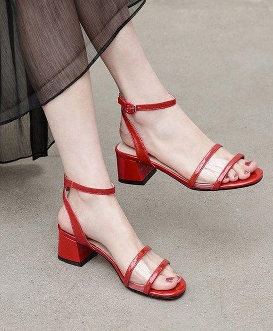 Jbarg Fancy Red transparent loafer heel