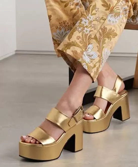 Jbarg Fancy Golden women heels