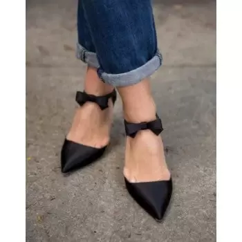 Jbarg Bow Pointed Shoes