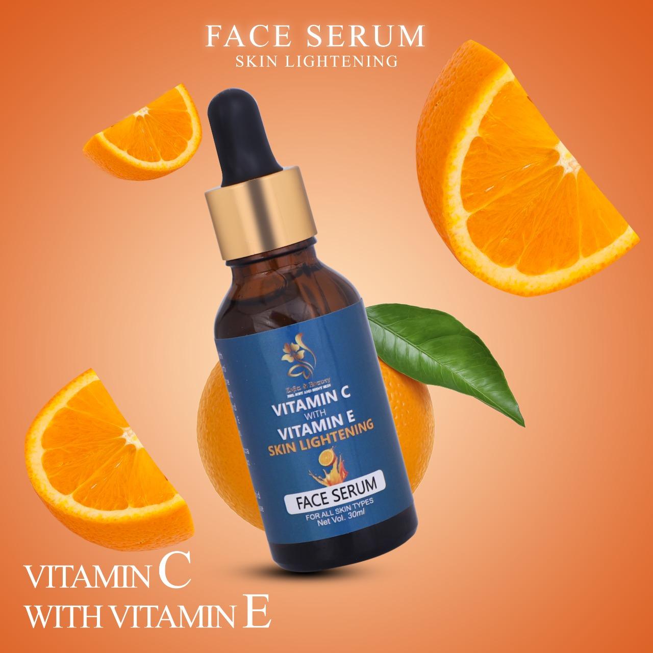 ZEBA & BEAUTY Herbal Vitamin C With Vitamin E Face Serums Skin Lightening 30 ML 