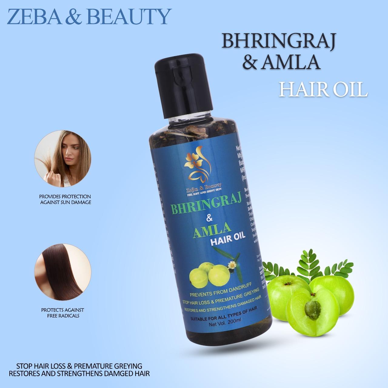 ZEBA & BEAUTY Bhirngraj & Amla Hair Oil