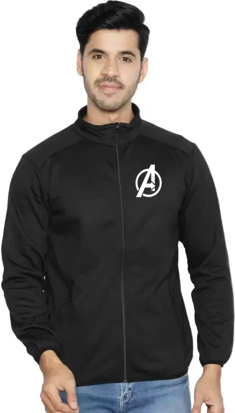 FALTU.CO  Men Full Sleeve Avenger Printed Black Sweatshirt