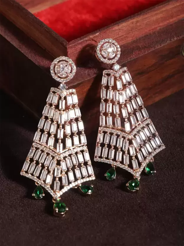 Traditional Crystal Alloy Earring Set