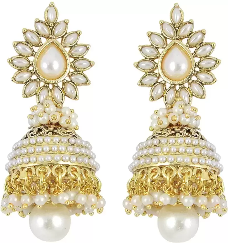 1 earring pair Diamond Alloy Jhumki Earring