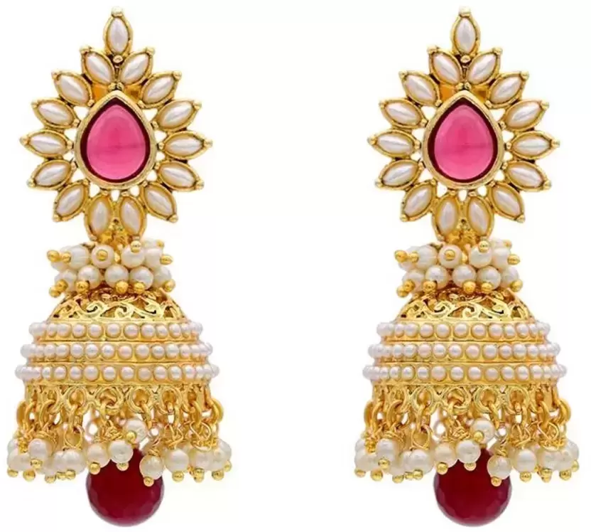 1 earring pair Diamond Alloy Jhumki