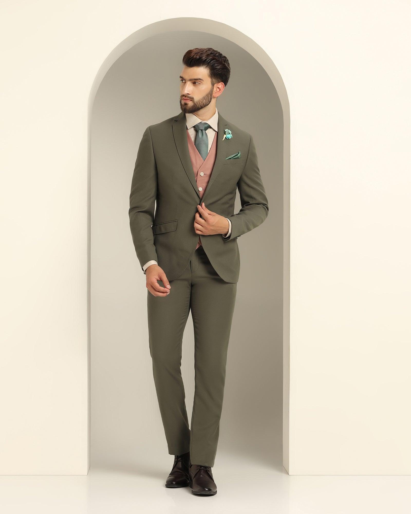 Three Piece Textured Formal Suit Xomnia For Men By Blackberry