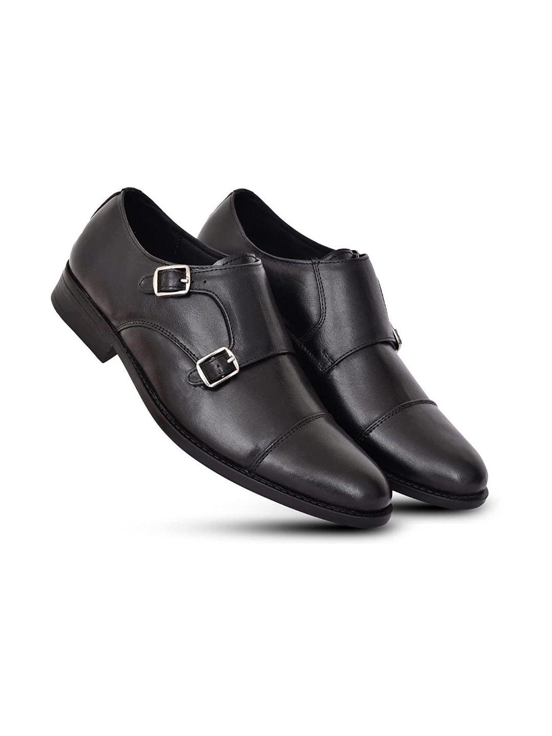 Maeve and Shelby Mens Formal Buckle Leather Double Monk Strap Shoes | Office Use