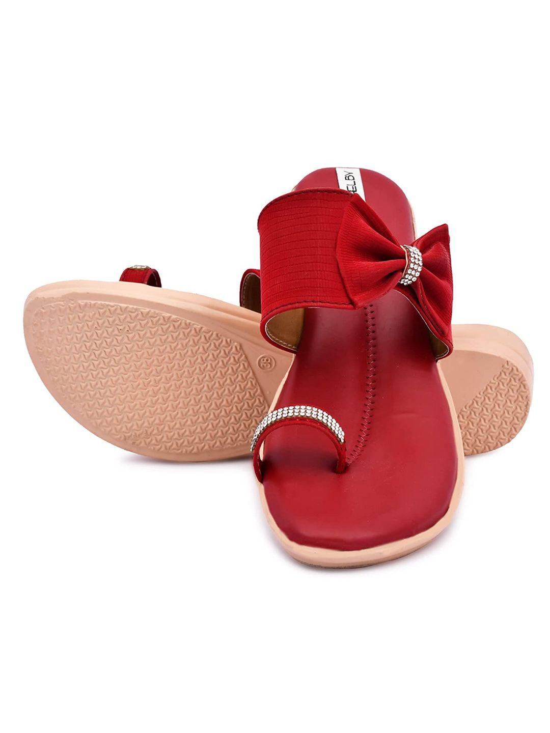 Maeve & Shelby Sandal Ethnic Leather for Women flat thumb footwear for ladies
