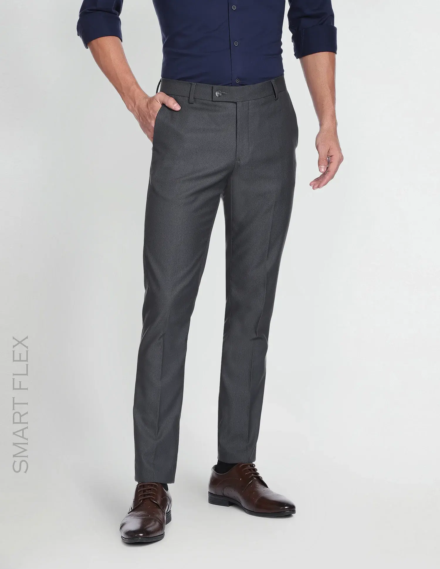 Dobby Smart Flex Formal Trouser