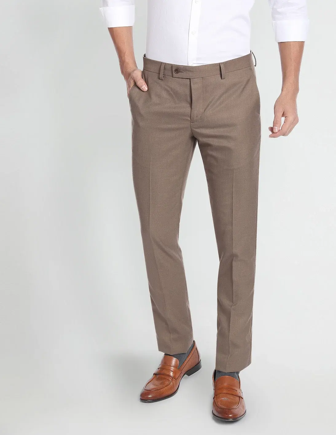 ARROW Tailored Fit Dobby Formal Trousers