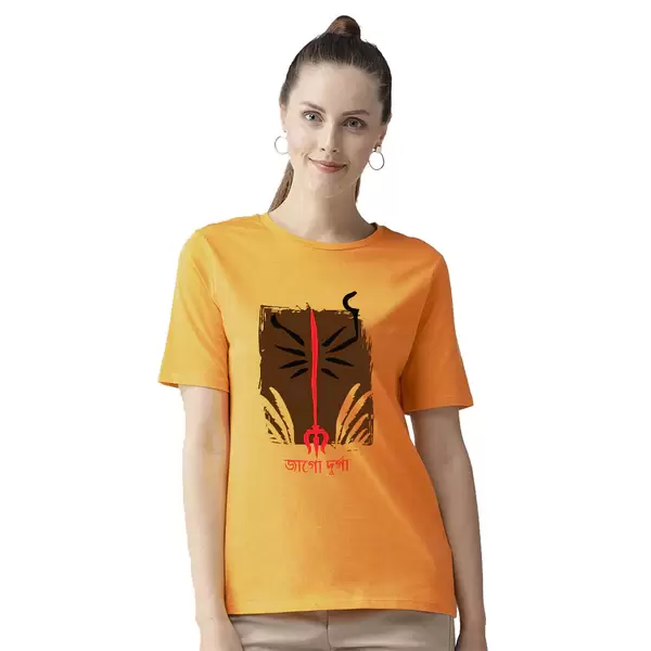 Jago Durga Printed Women T-Shirt