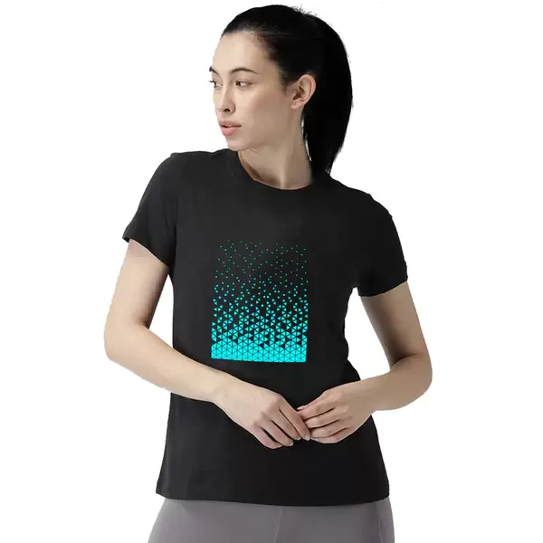 Triangle Pattern Printed Women T-Shirt