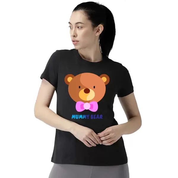 Mummy Bear Printed Women T-Shirt