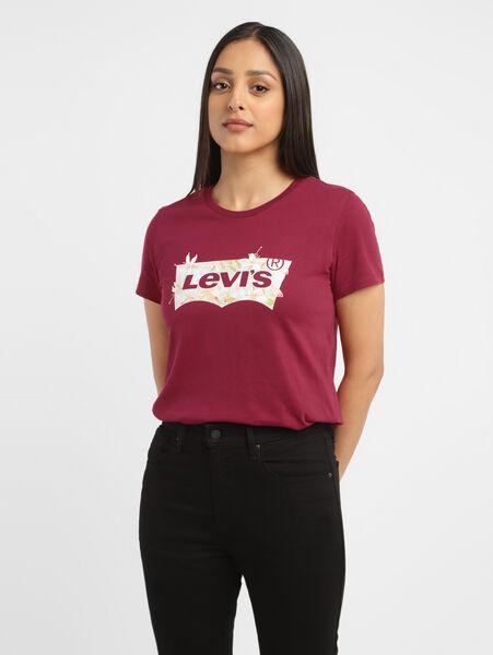  LEVI'S WOMEN'S RED TAB  LOGO CREW NECK T-SHIRT