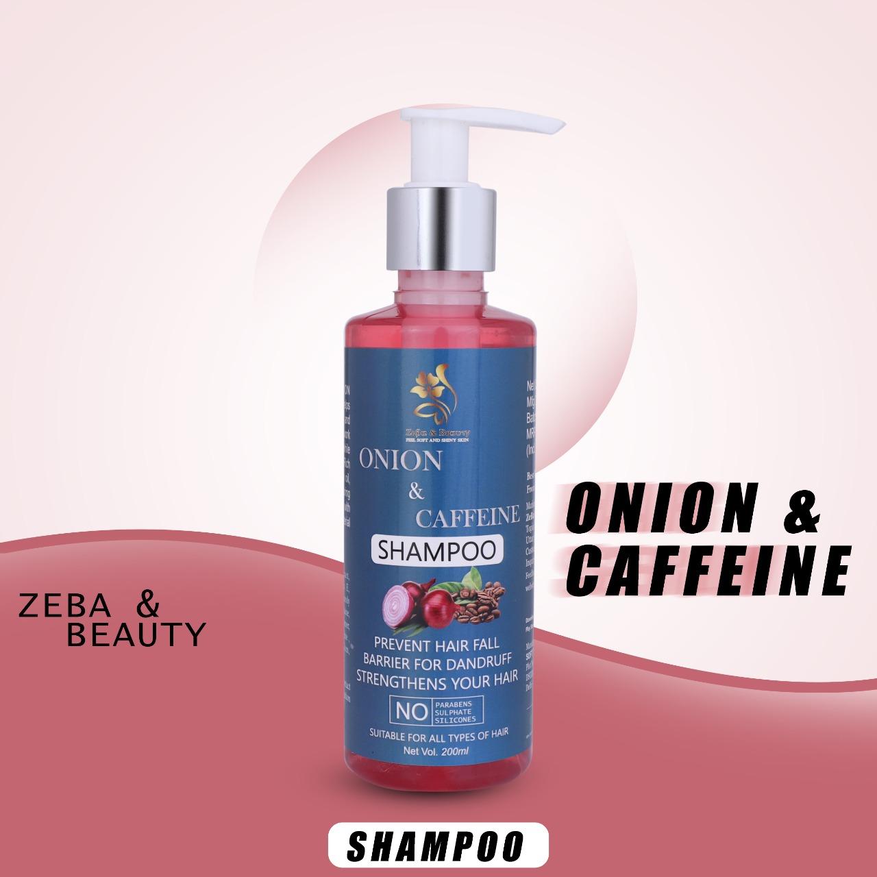 ZEBA & BEAUTY Onion & Caffeine Shampoo Hair Growth