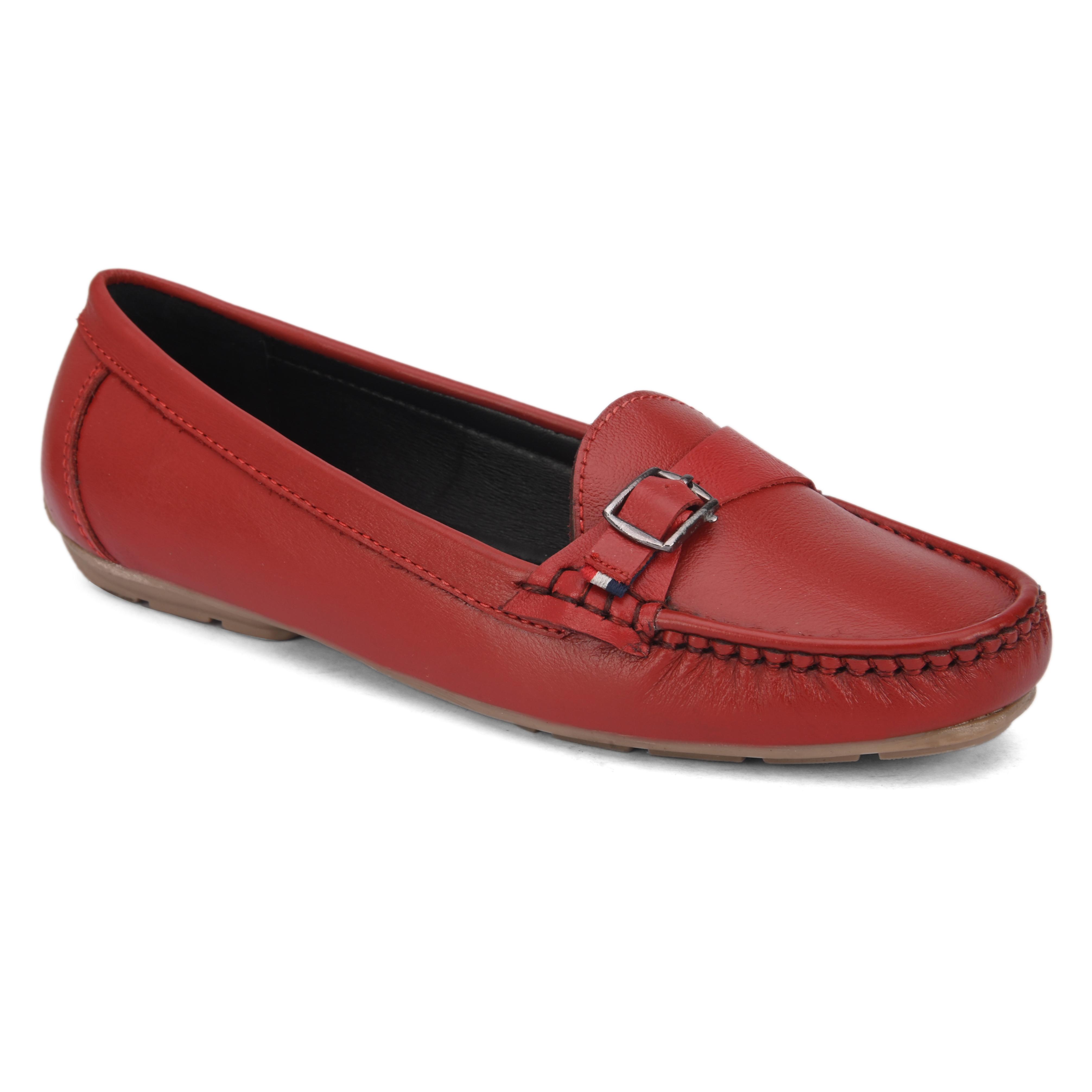 Briskers Solid Side Buckle Loafers for womens