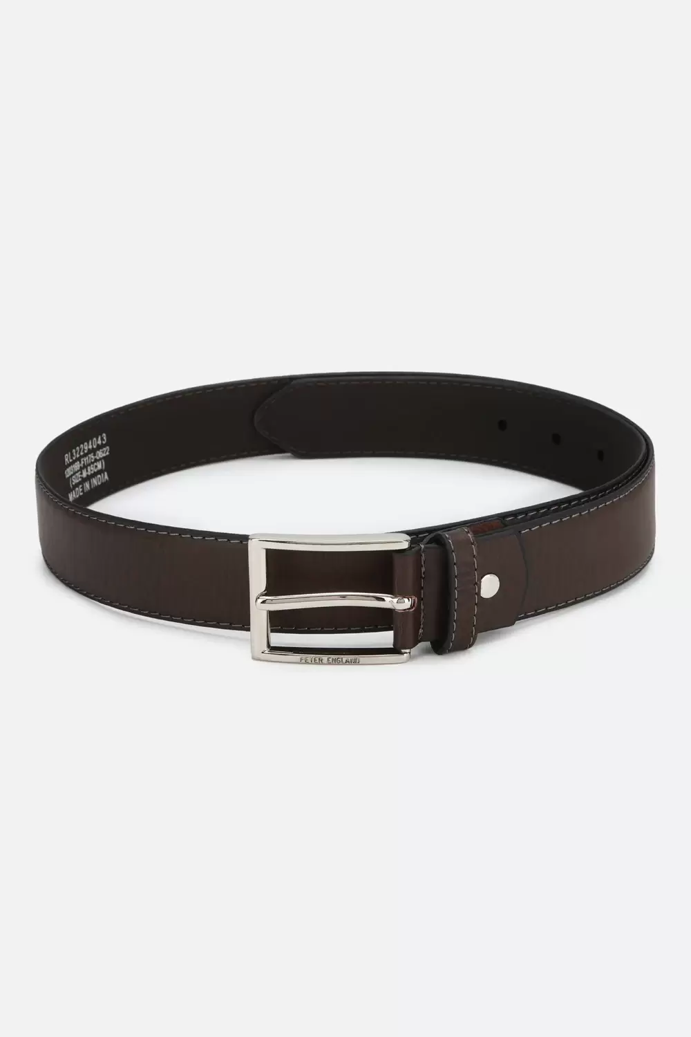 Men Brown Leather  Solid Genuine Belt