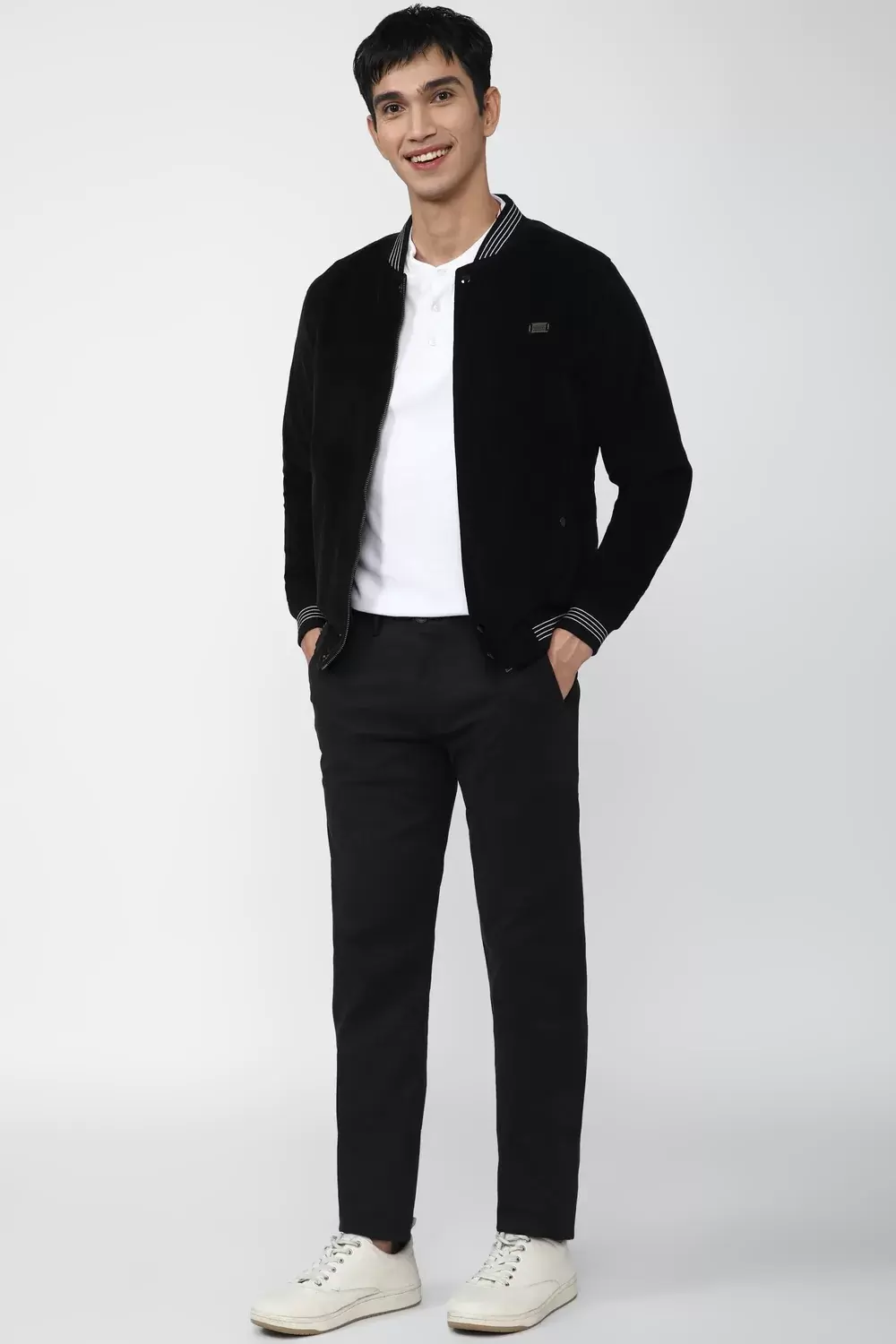 Peter England Pure Cotton Black Shirt | PCSFCSSP941496-F | Cilory.com