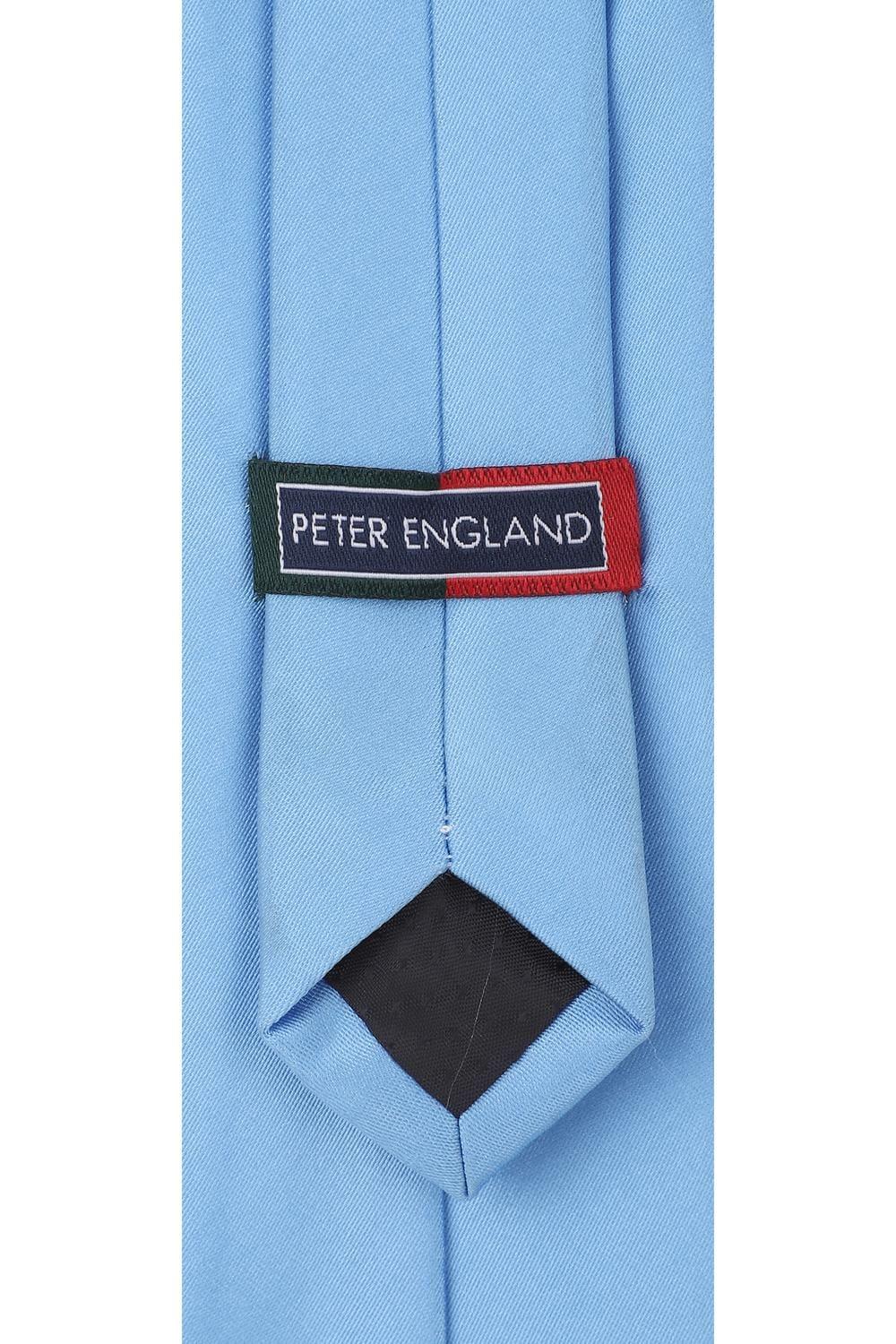 Peter England Men Blue Solid Tie