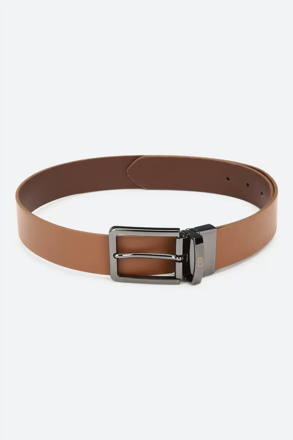 Peter England  Men Brown Solid Genuine Leather Belt