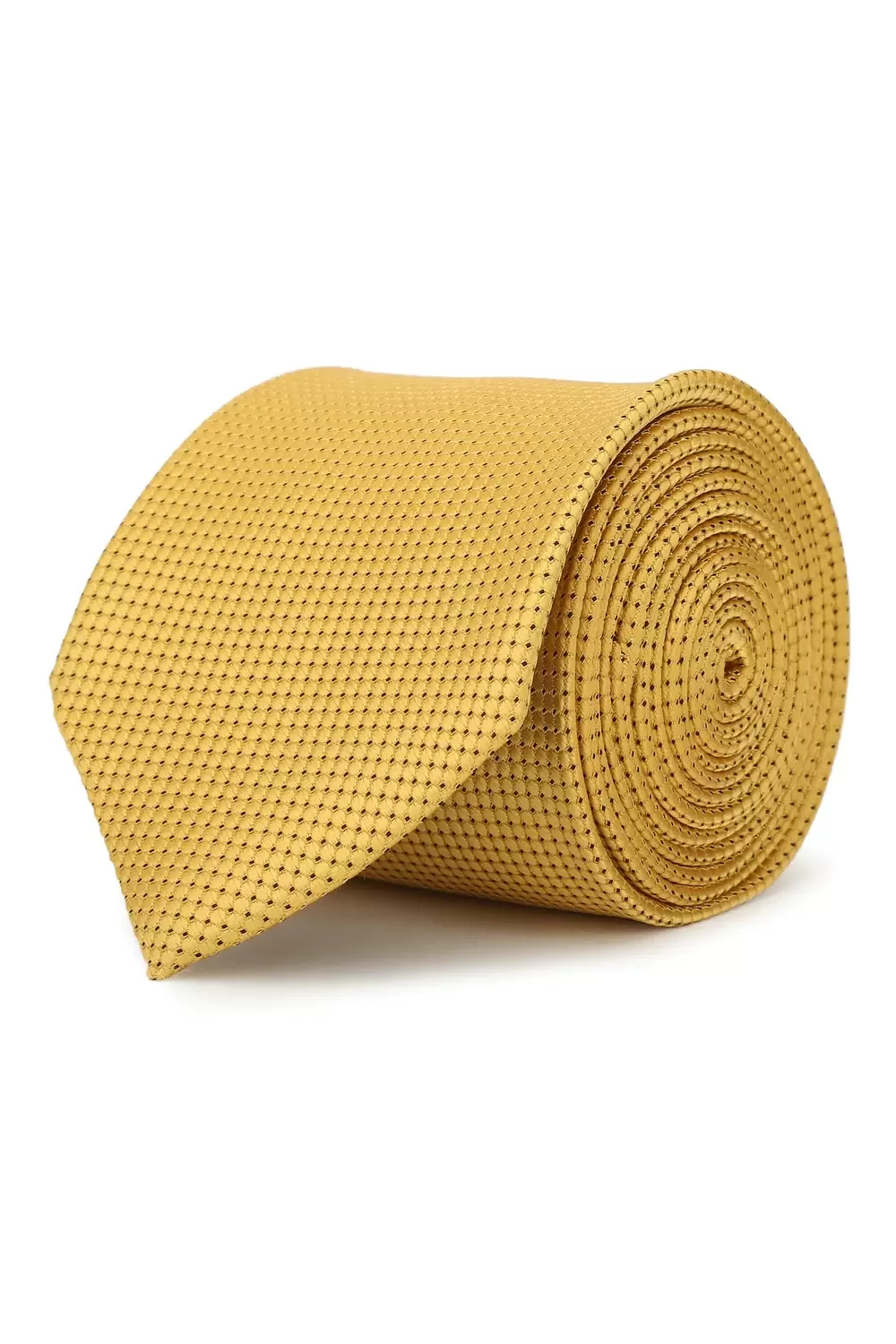 Peter England  Men Yellow Print Tie