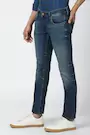 Peter England  Men Navy Mid Wash Low Skinny Fit Jeans
