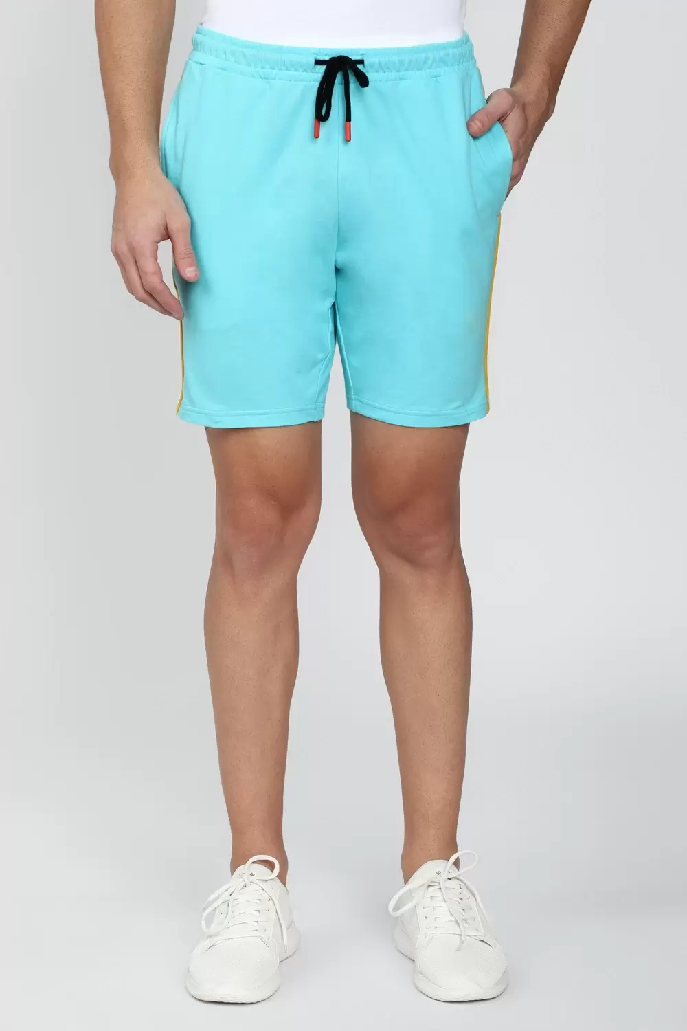 Peter England  Men Blue Solid Regular Fit Casual Shorts
