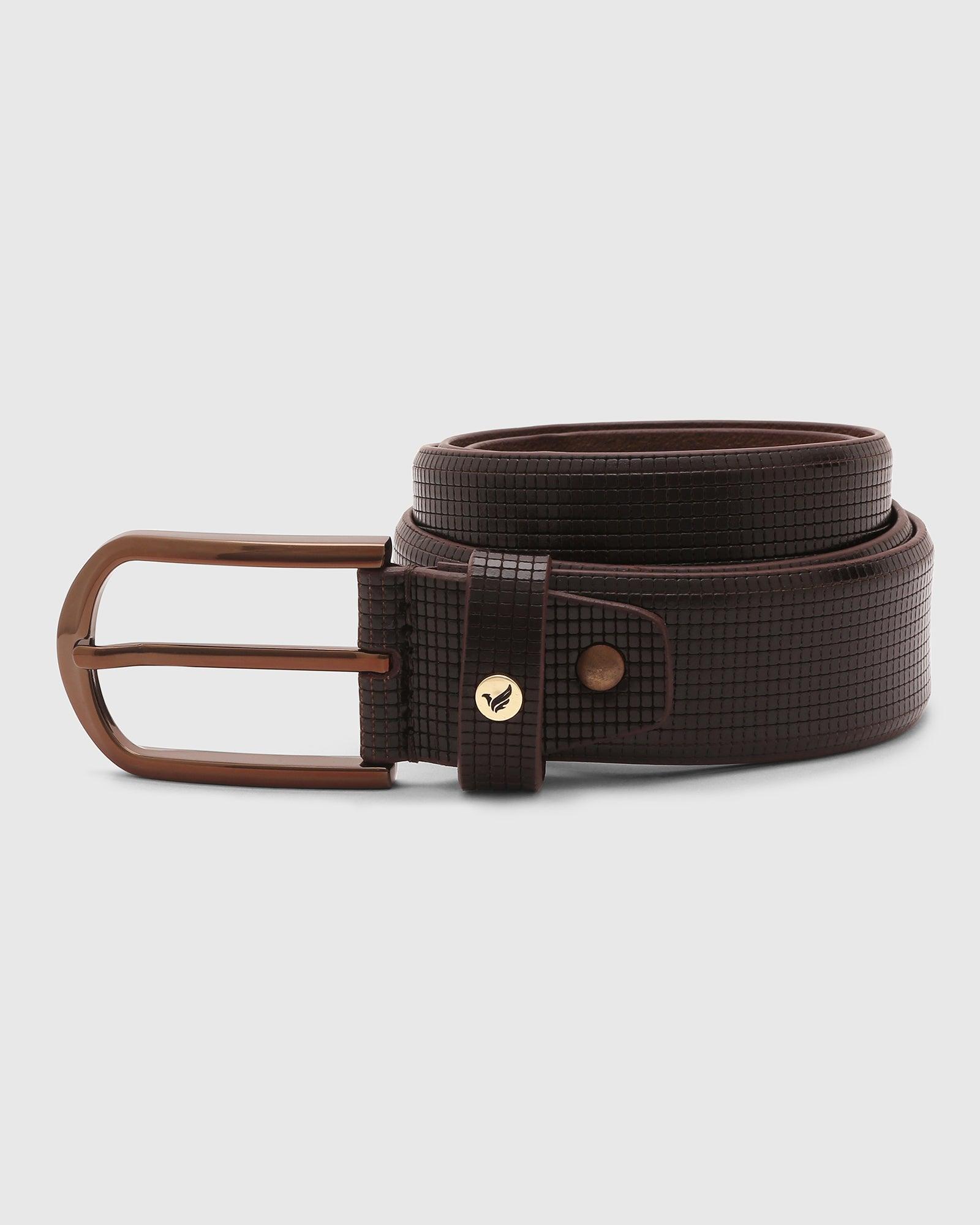 Leather Chocolate Brown Textured Belt Quiver