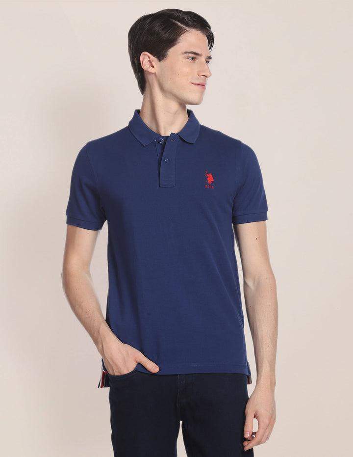 Cotton Solid Polo Shirt For Men
