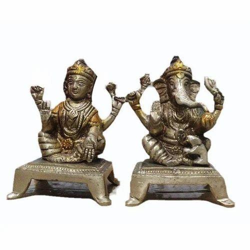 Brass Laxmi Ganesh Idol Set