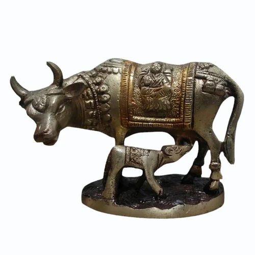 Brass Kamdhenu Cow Statue