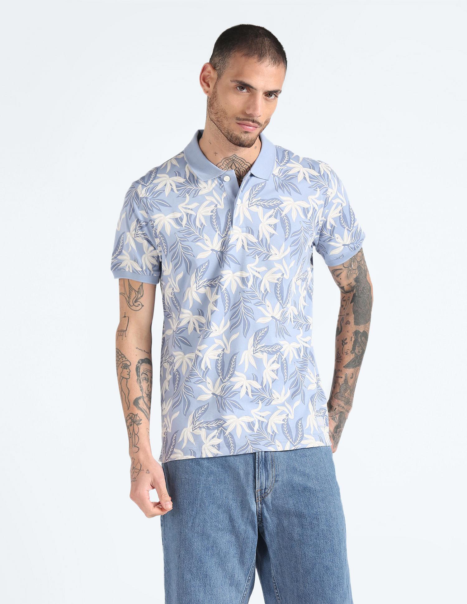 Mercerised Tropical Polo Shirt For Men