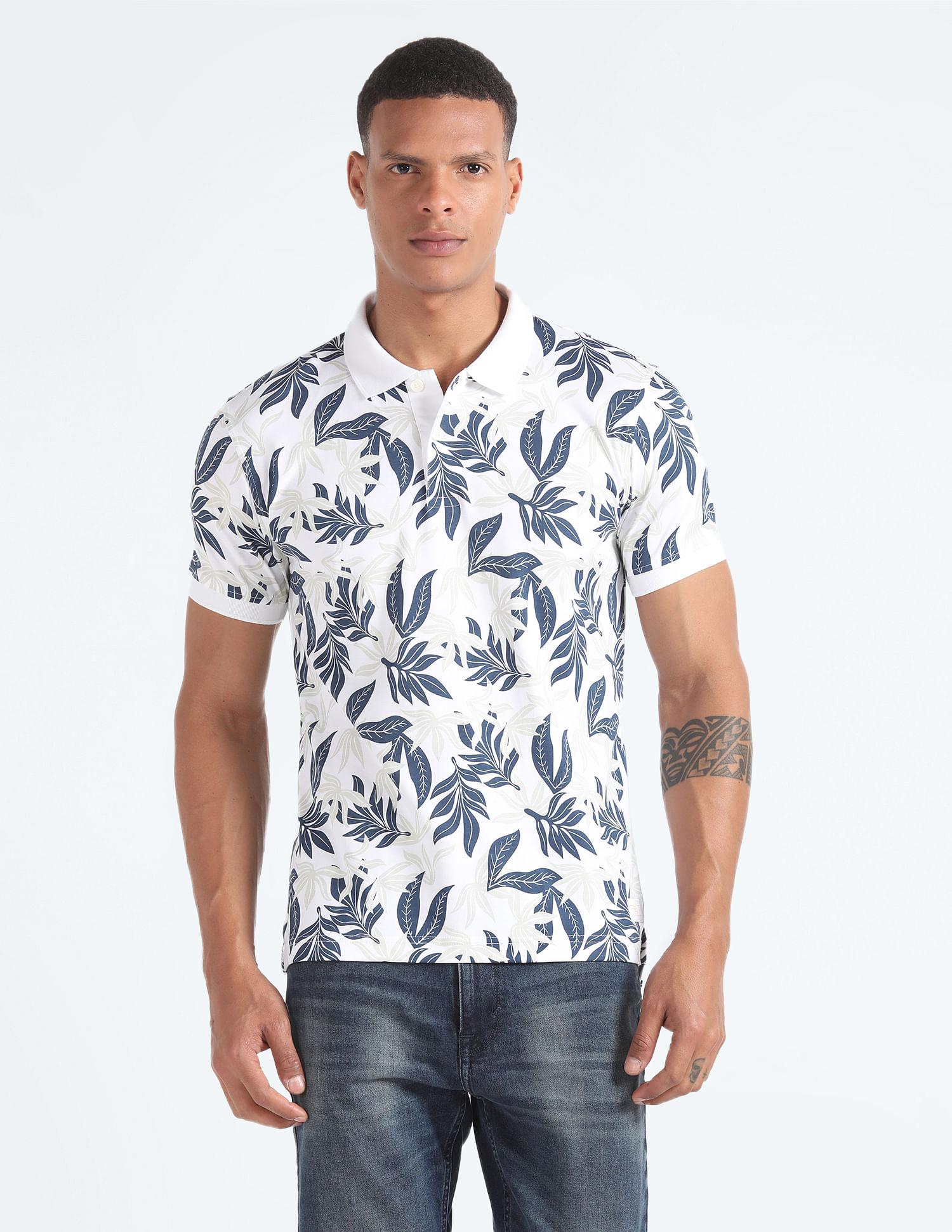 Mercerised Tropical Polo Shirt For Men In White