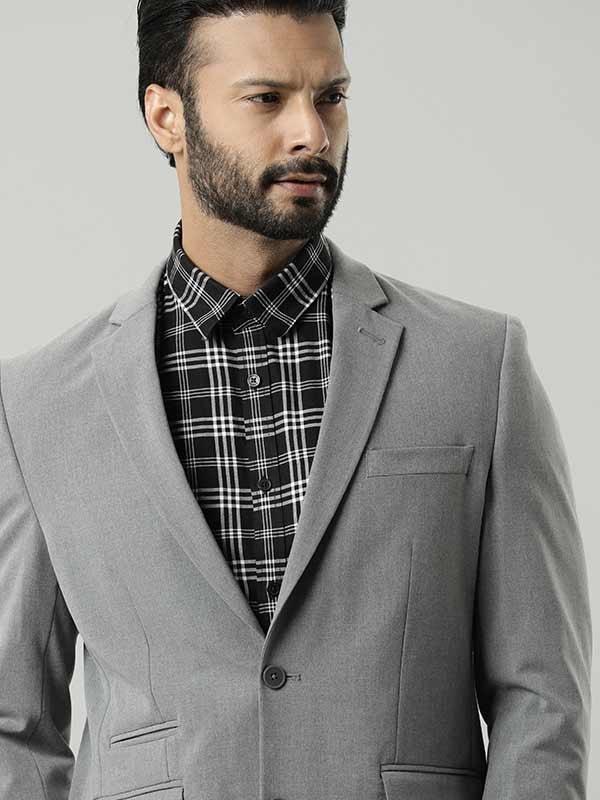 Constructed Full Sleeve Solid Casual Blazer