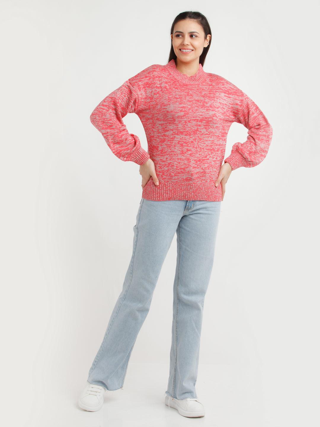 Multi Color Solid Sweater For Women By Zink London