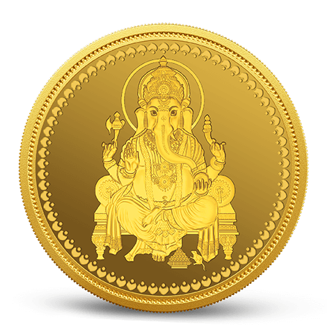 Lord Ganesha 24k (999.9) 2 gm Gold Coin