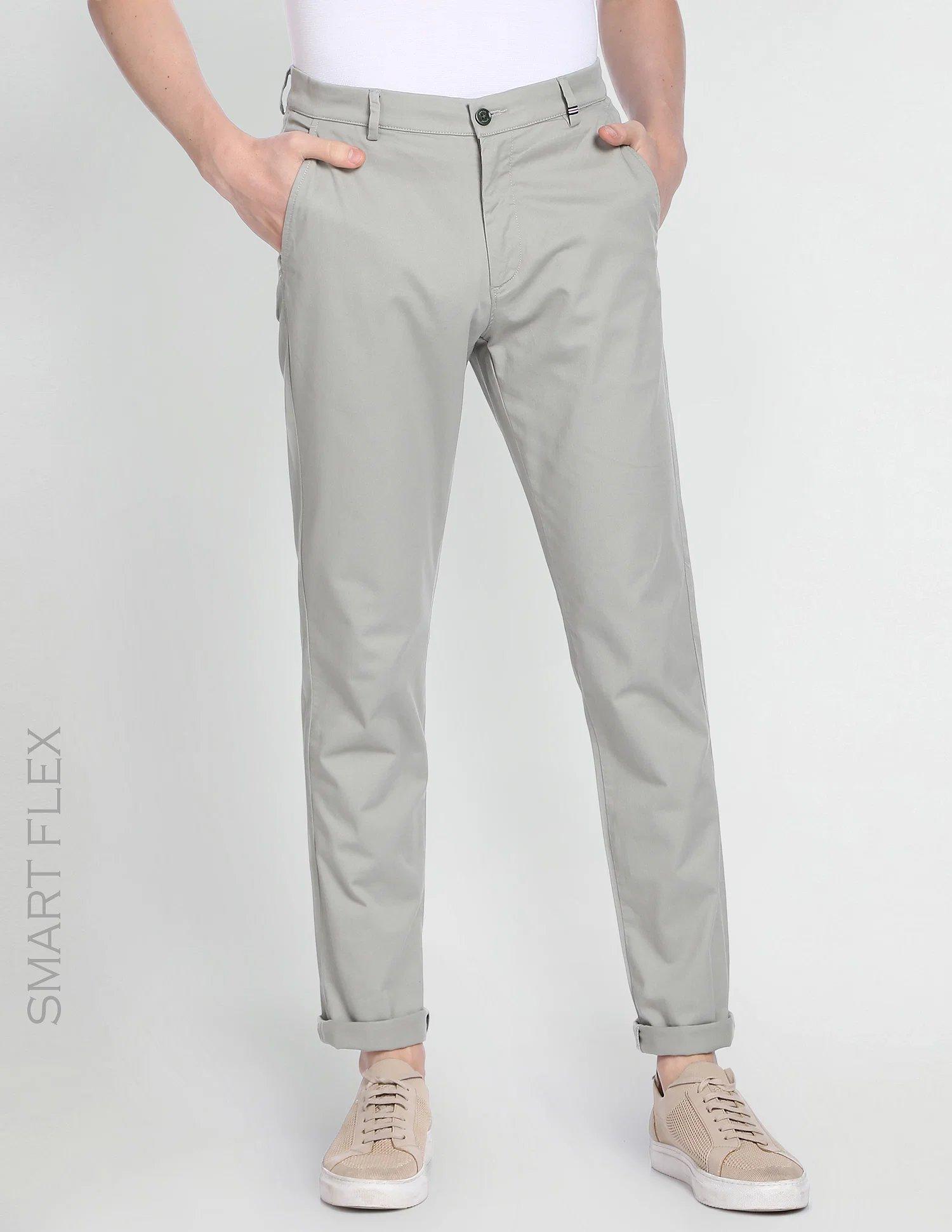 Solid Smart Flex Casual Trouser