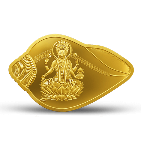 Lakshmi Shankh Shape 24k (999.9) 20 gm Gold Coin