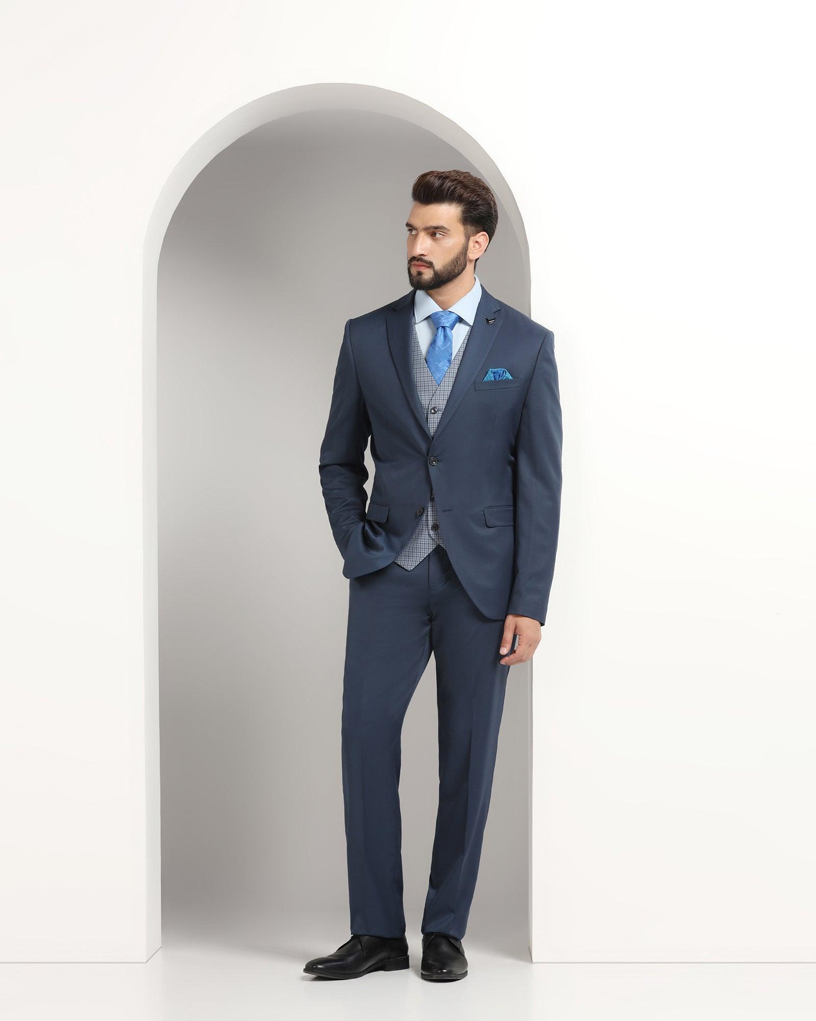 Multitude 6X Teal Solid Formal Suit Throne