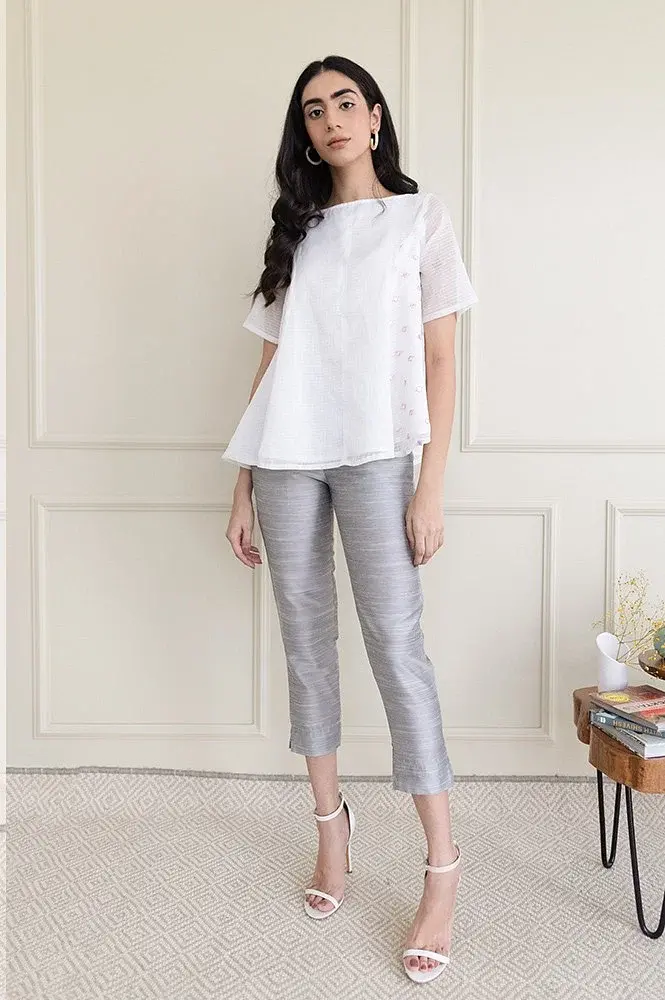 Grey Festive Trouser For Women By Elleven