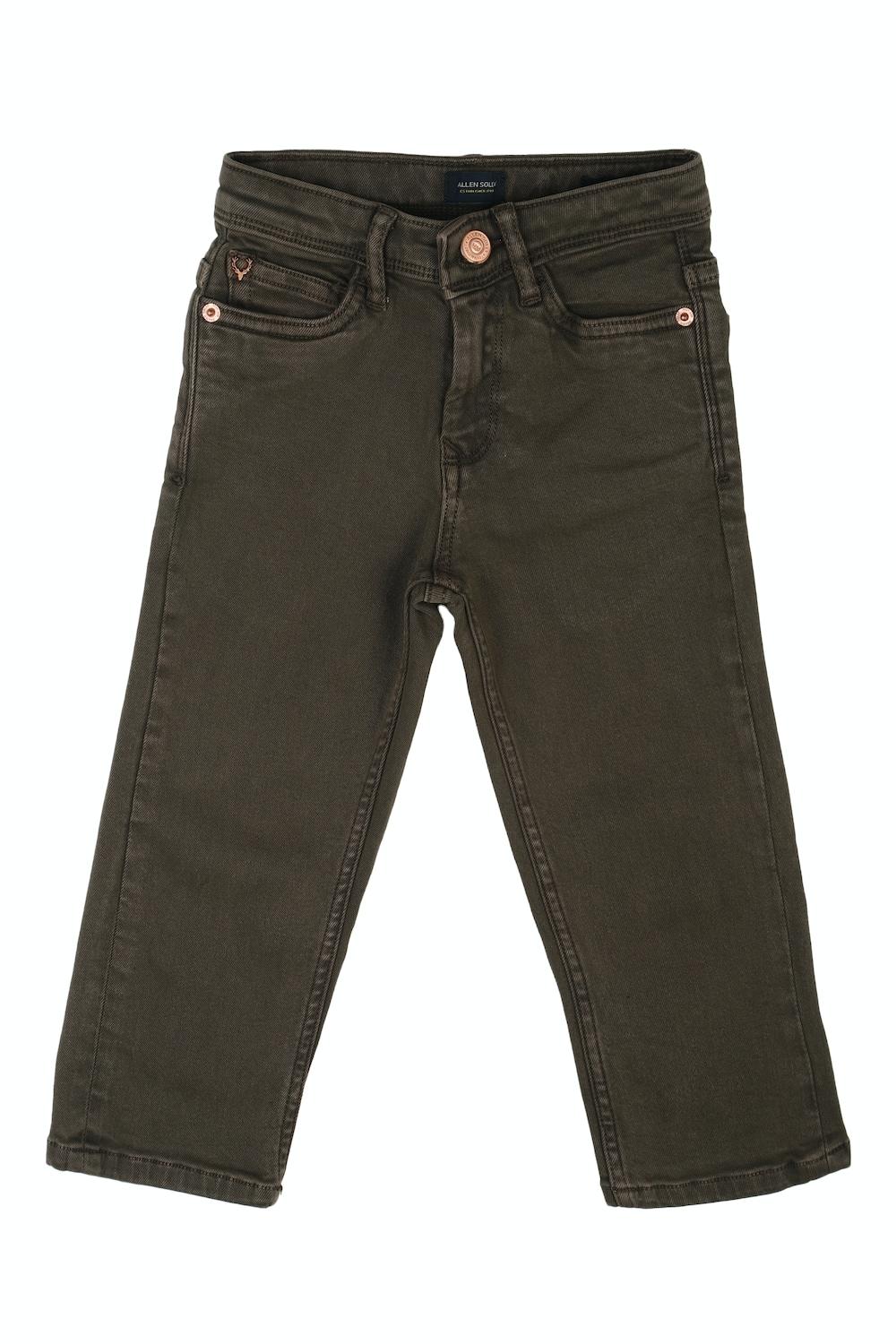 Boys Brown Slim Fit Jeans By Allen Solly