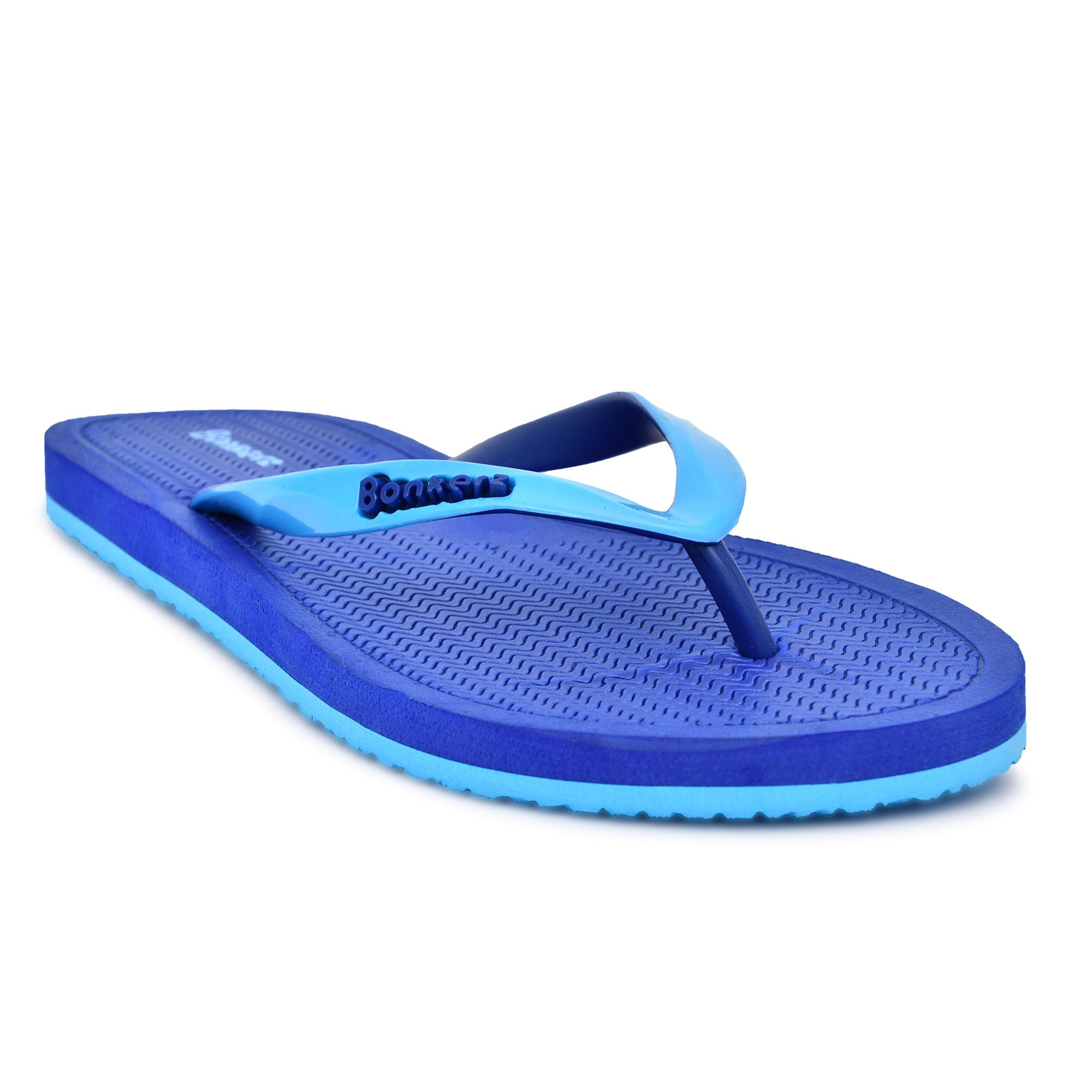 Bonkerz Brand Women's SWL-3061 Flipflop Slippers (S.Blue) :: RAJASHOES